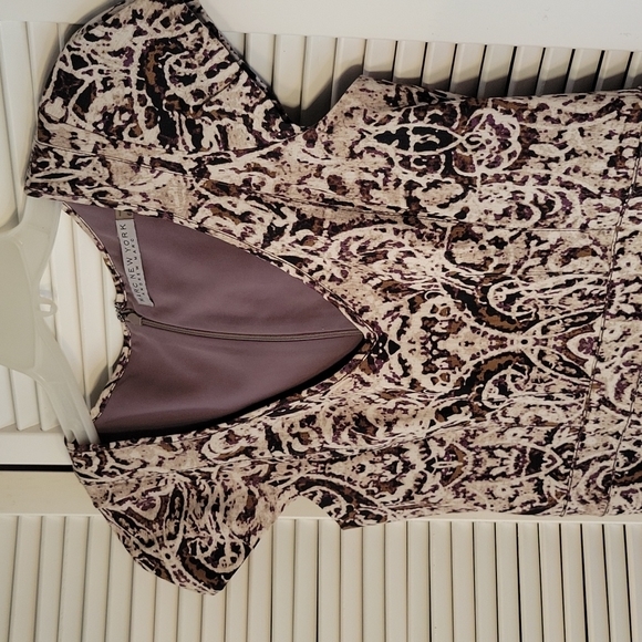 MARC NEW YORK ANDREW MARC SZ6 CAPP SLEEVE MULTICOLORED DRESS - Picture 2 of 8